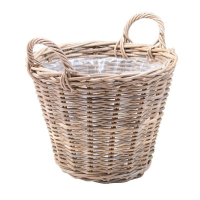 Cesta para patatas ratán gris d42 x h32