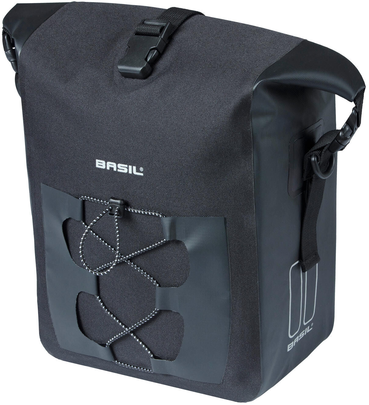 Basil para una sola bicicleta navegador impermeable M Mik 14 litros 14 x 24 x 34 cm negro