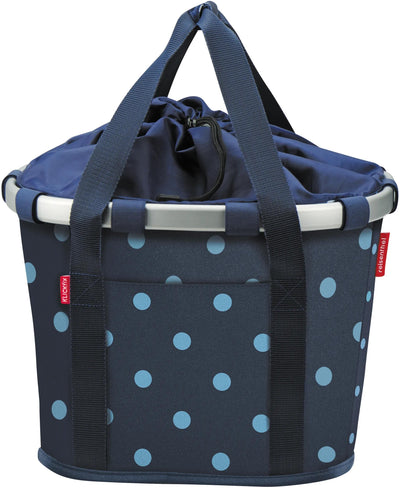 Reisenthel mand bikebasket shop.bag r k bikebasket mixed dots blue