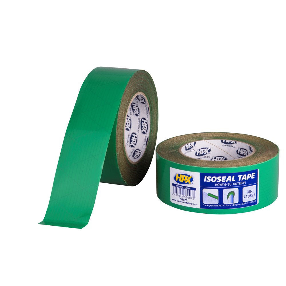 Hpx pe film tape isoseal groen 50mm x 25m