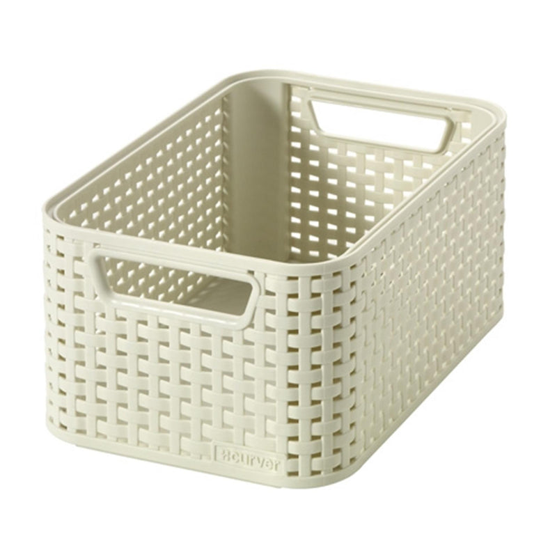 Cesto di stoccaggio in stile curver size 6 l bianco