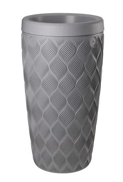 Regenton flow platinumgrijs 240l inclplantenbak