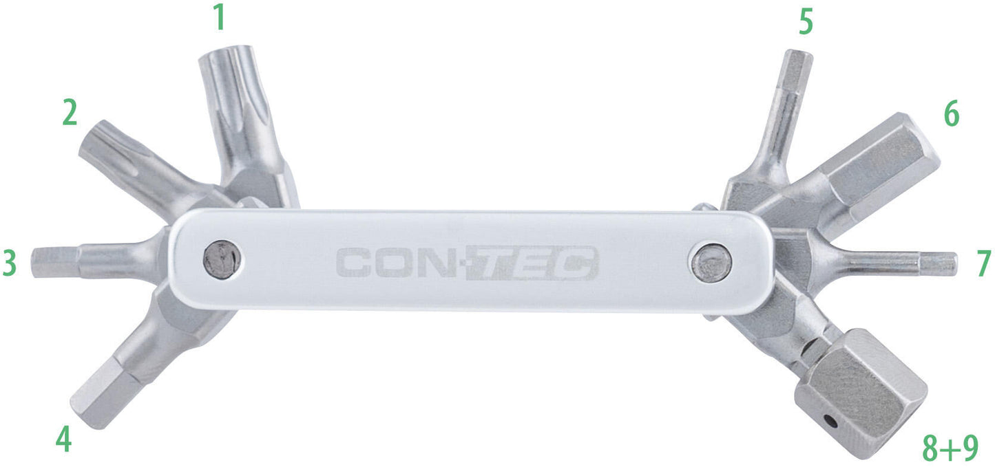 Contec multifunctioneel gereedschap tfr - buster 9 ct multitool tfr-buster 9 9 functions silver