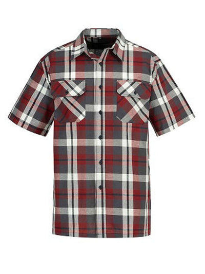 Camicia Storvik a quadri manica corta design a blocchi 32 xxxxl