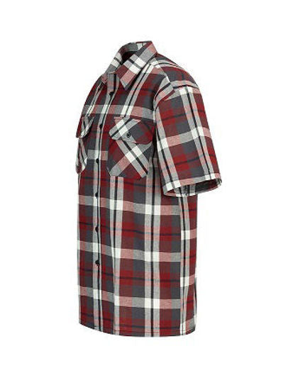 Camicia Storvik a quadri manica corta design a blocchi 32 xxxxl