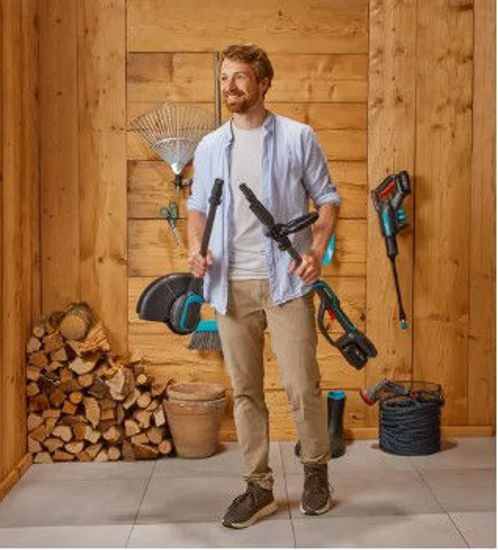 Gardena powertrim 30 18v grastrimmer (grijs turquoise, accu en lader niet inbegrepen)