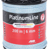 Ako platinumline afrasteringskoord 6mm 200m witblauw