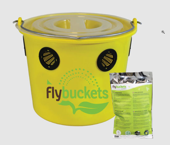 Cubo para moscas flyx 12l completo incluido atrayente