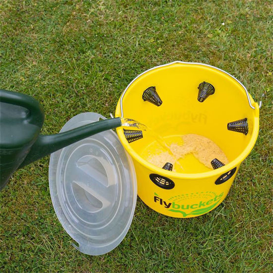 Cubo para moscas flyx 12l completo incluido atrayente