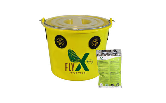 Cubo para moscas flyx 12l completo incluido atrayente