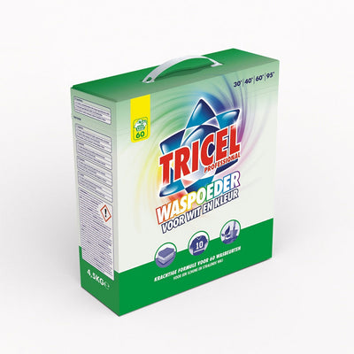 Detergente en polvo Tricel para color blanco 45kg