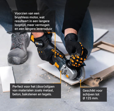 Batavia maxxpack amoladora angular bateria 18v cuerpo brushless 125mm