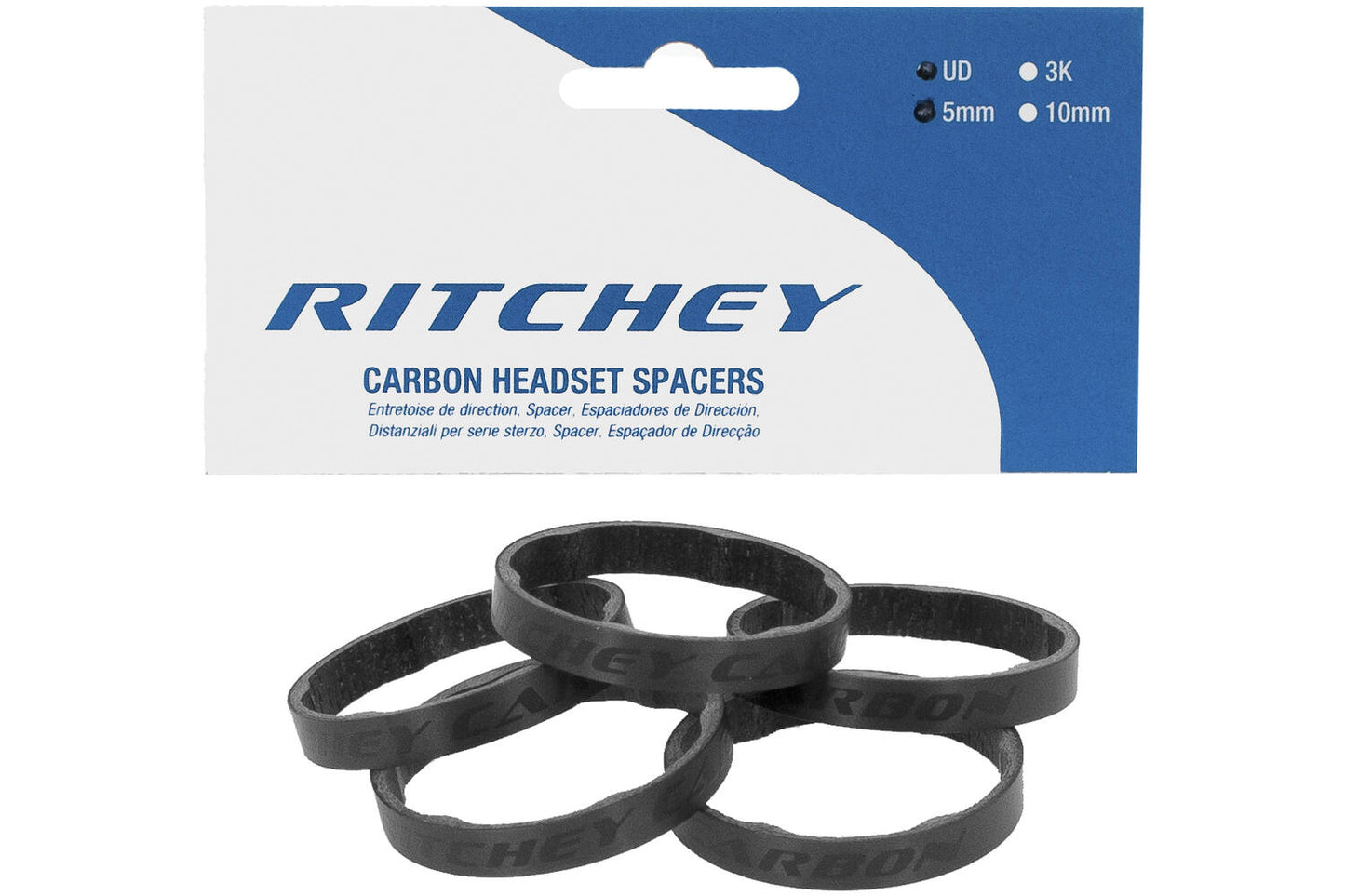 Ritchey WCS Spacer Set Carbon UD Mat 5mm 5 pezzi