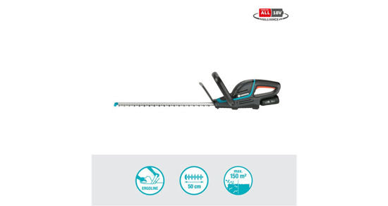 Gardera Battery Hedge Trimmer ComfortCut 50 18V P4A Set