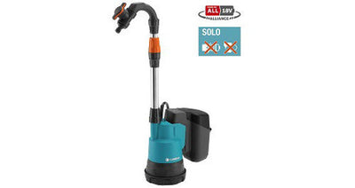 Gardena pompa a batteria per botte di pioggia 20002 18v p4a set solo