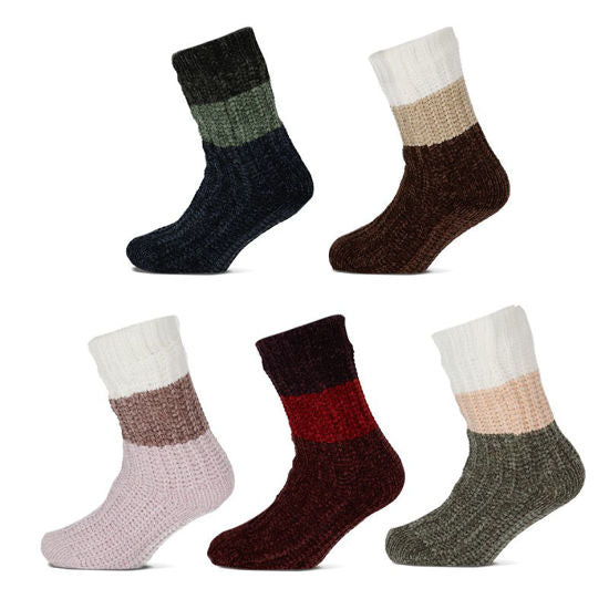Homesocks basset chenilla color block surtido 30 pares