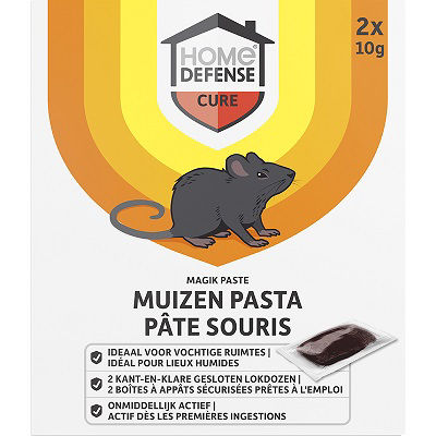 Kb control HD ratones pasta alfacloralosa caja de cebo listo para usar 2 piezas Mon