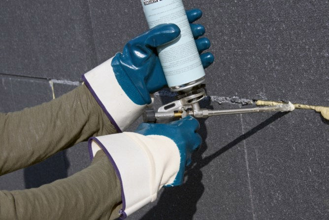 Guante Keron NBR azul con capucha