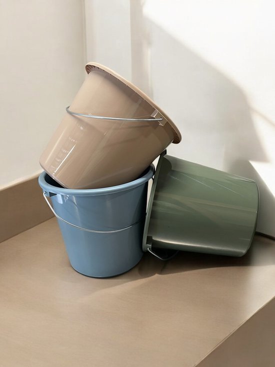 Cubo doméstico de plástico 10 litros eco colores | 25 piezas