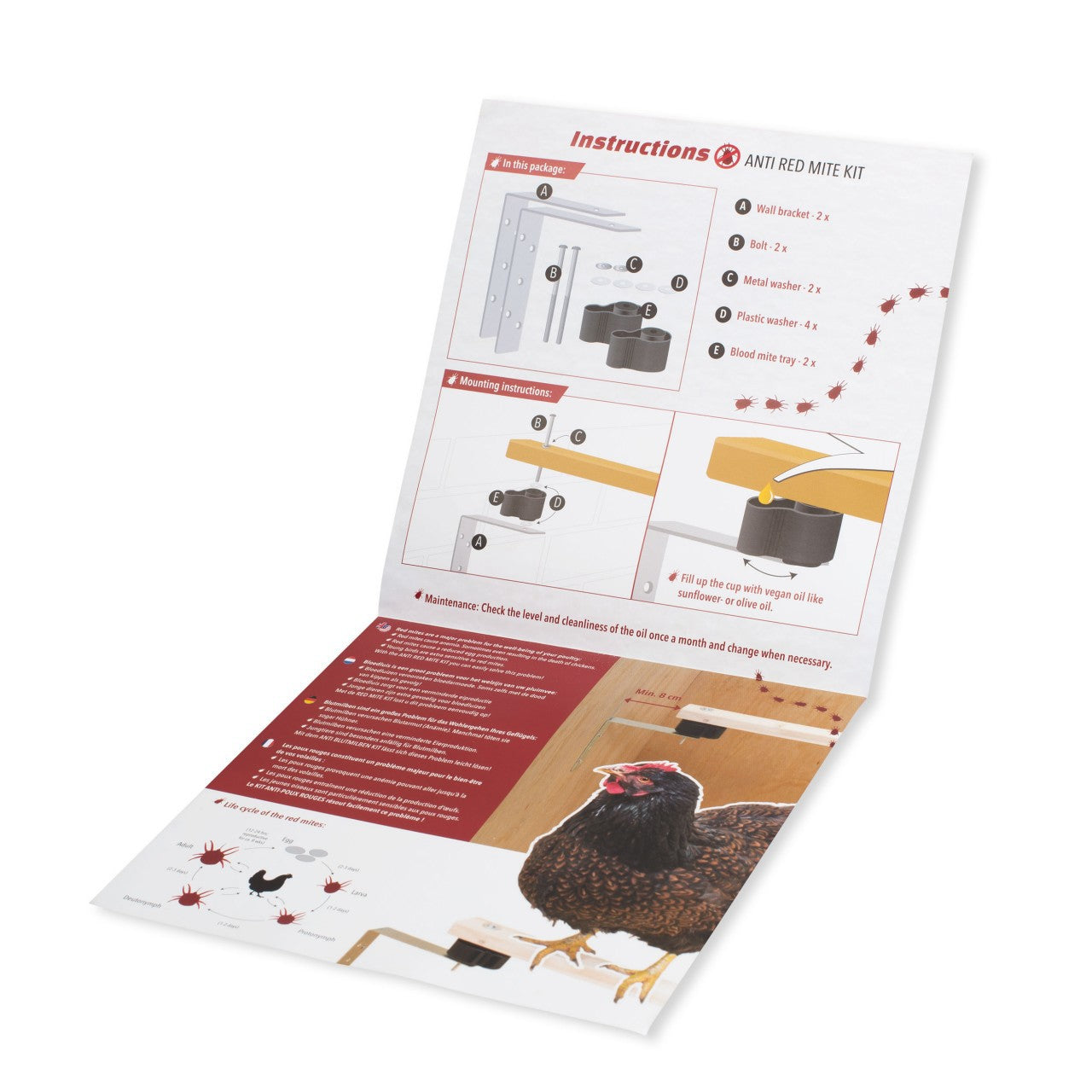Kit antiacaro rosso