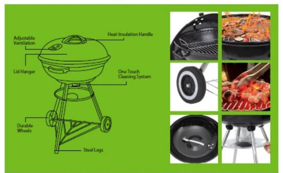 Bola BBQ grande %c3%b8 44 x 70 cm