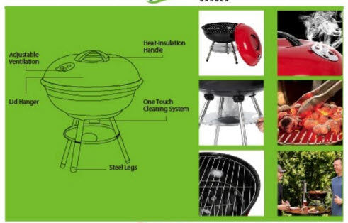Bola BBQ pequeña %c3%b8 35 x 40 cm