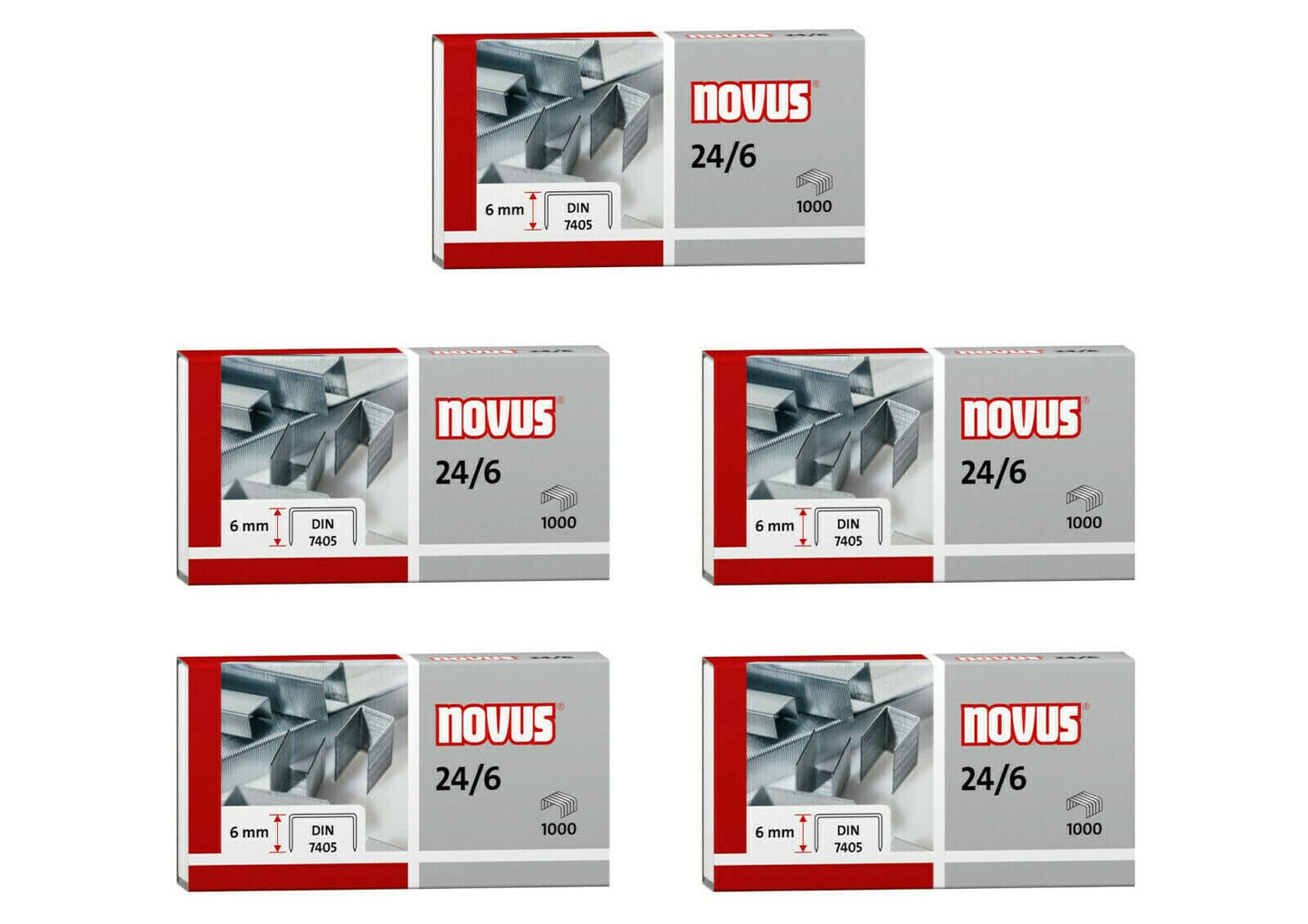 5 cajas grapas de novus afm 24 6