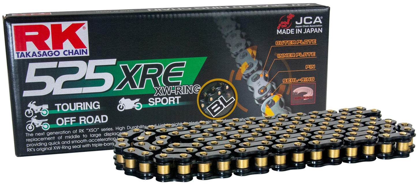 Cadena RK 525 XRE 120 N Black Open