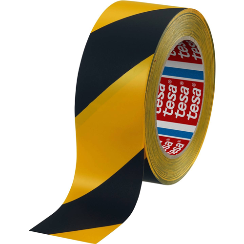 Nastro segnaletico Tesa nero giallo 50mm 33m | Pezzi da 6 pezzi
