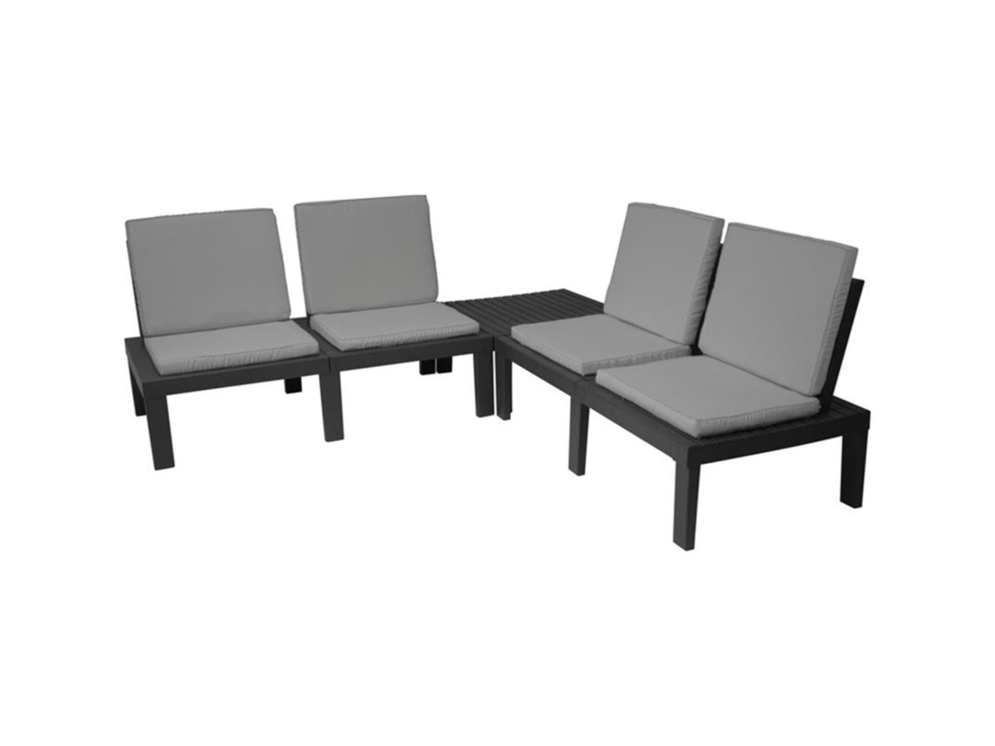 Set da giardino Pro Garden Molok 5 pezzi grigio