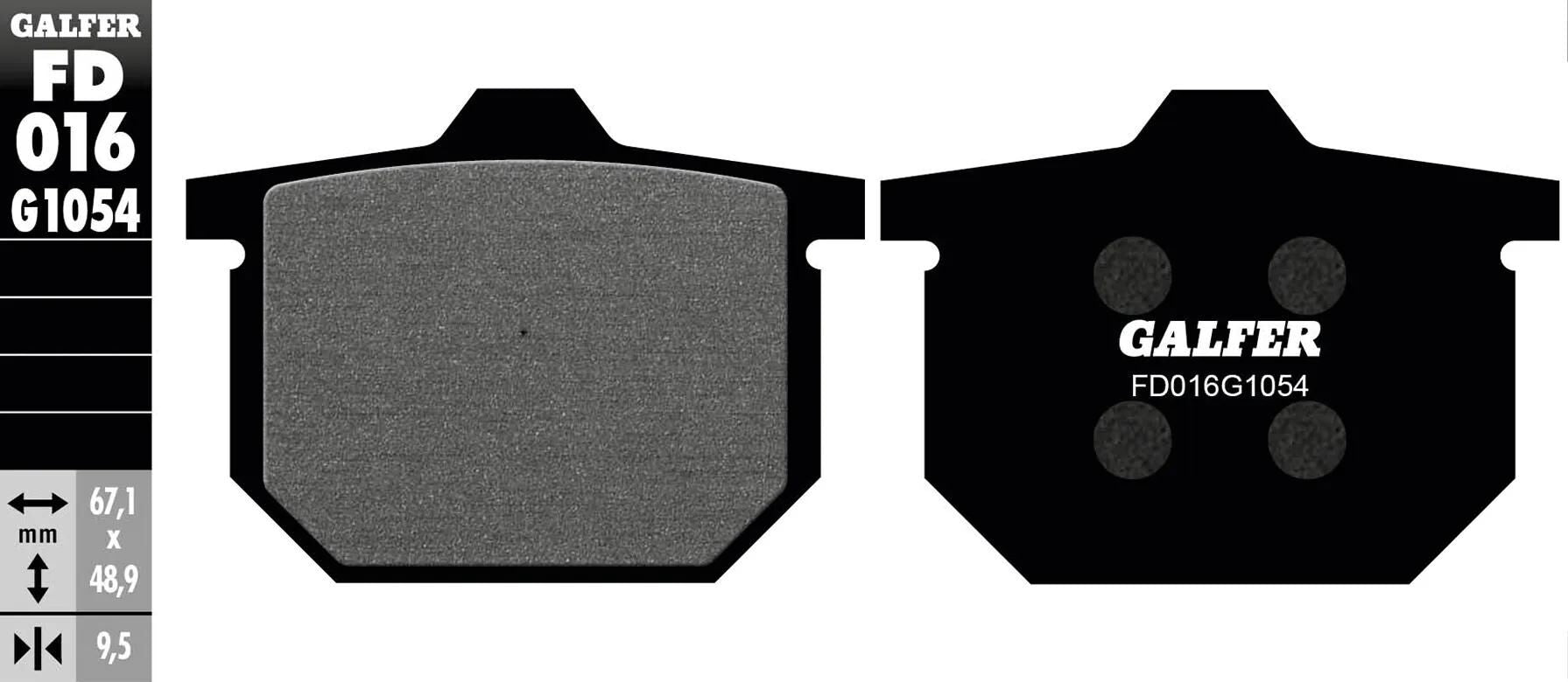 Galfer remblokken fd016 brake pad fd016 g1054 organic