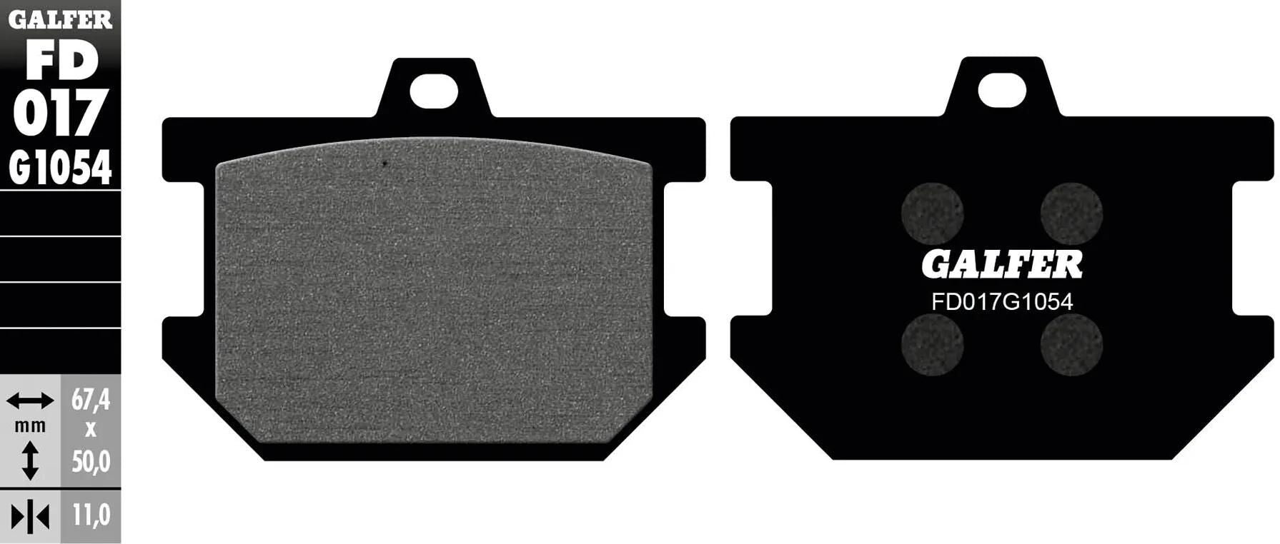 Galfer remblokken fd017 brake pad fd017 g1054 organic