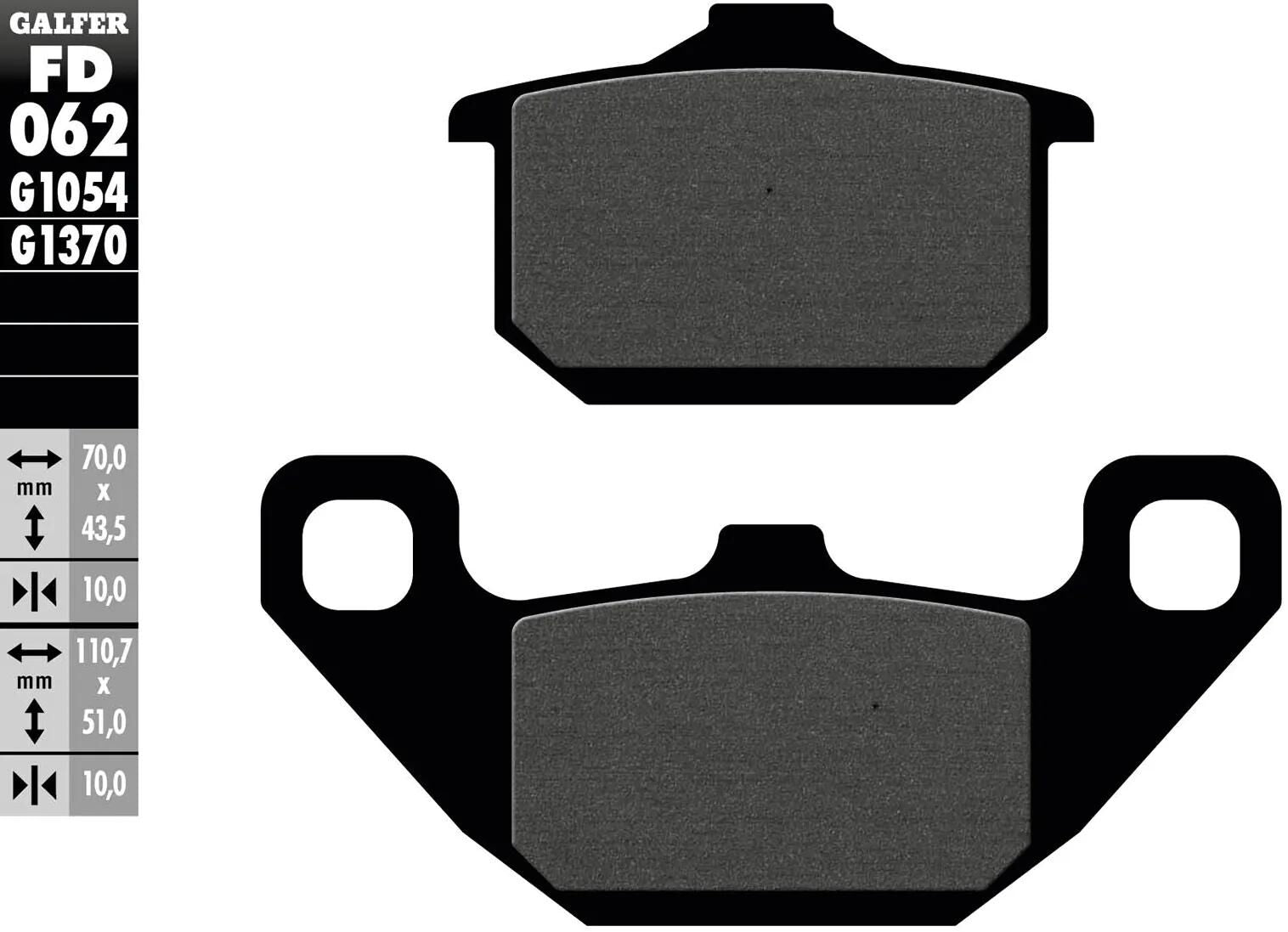 Galfer remblokken fd062 brake pad fd062 g1054 organic