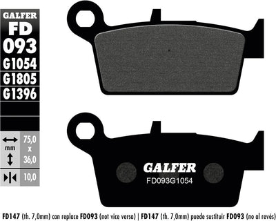 Pastiglie freno Galfer fd093 pastiglie freno fd093 g1054 organiche