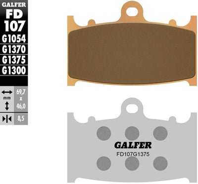 Pastiglie freno Galfer fd107 pastiglia freno fd107 g1375 metallo sinterizzato