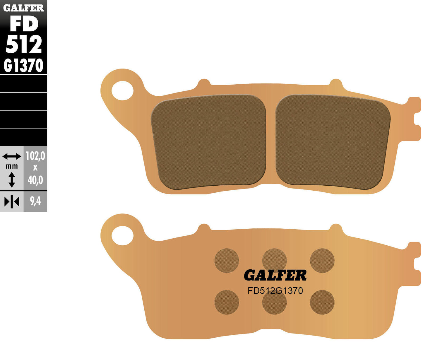 Pastiglie freno Galfer fd512 pastiglia freno fd512 g1370 sint.metal street