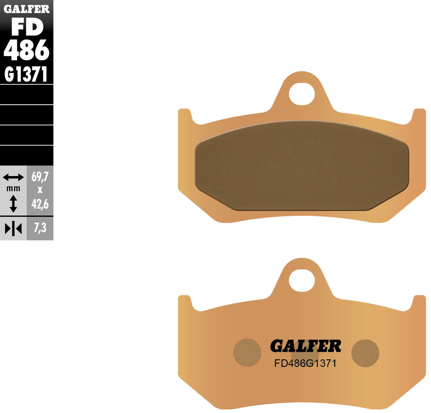 Pastiglie freno Galfer fd486 pastiglie freno sinterizzate fd486 g1371