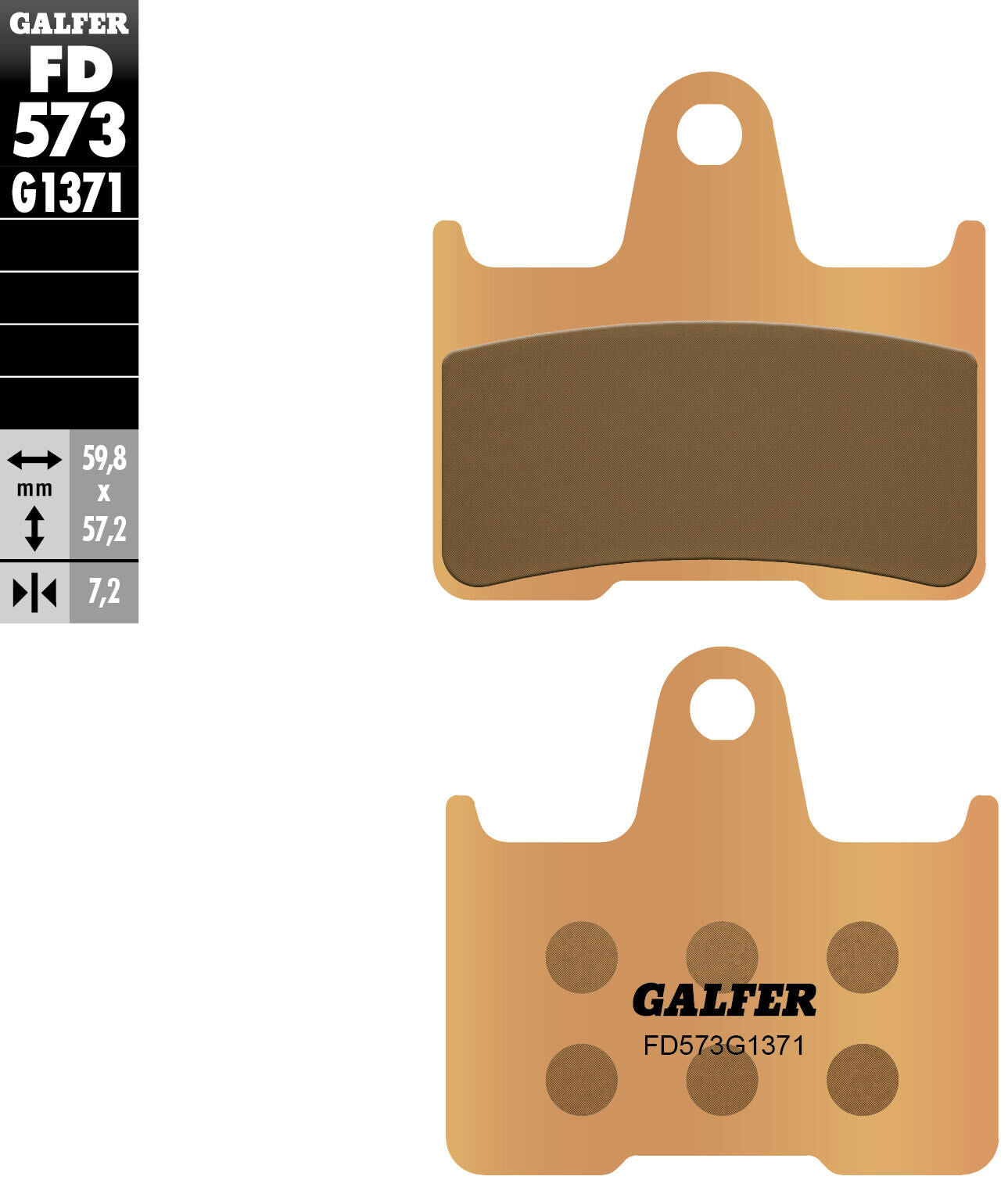 Galfer bremsbelag fd573 brake pads sinter fd573 g1371
