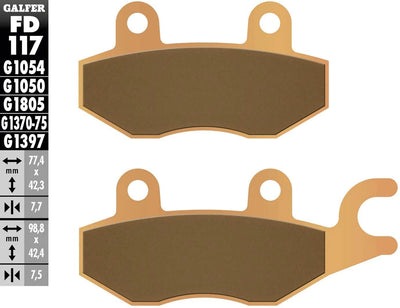 Galfer brake pads fd117 brake pad fd117 g1370 sintered metal