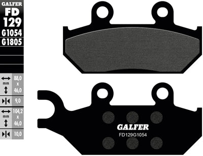Pastiglie freno Galfer fd129 pastiglia freno fd129 g1054 organica