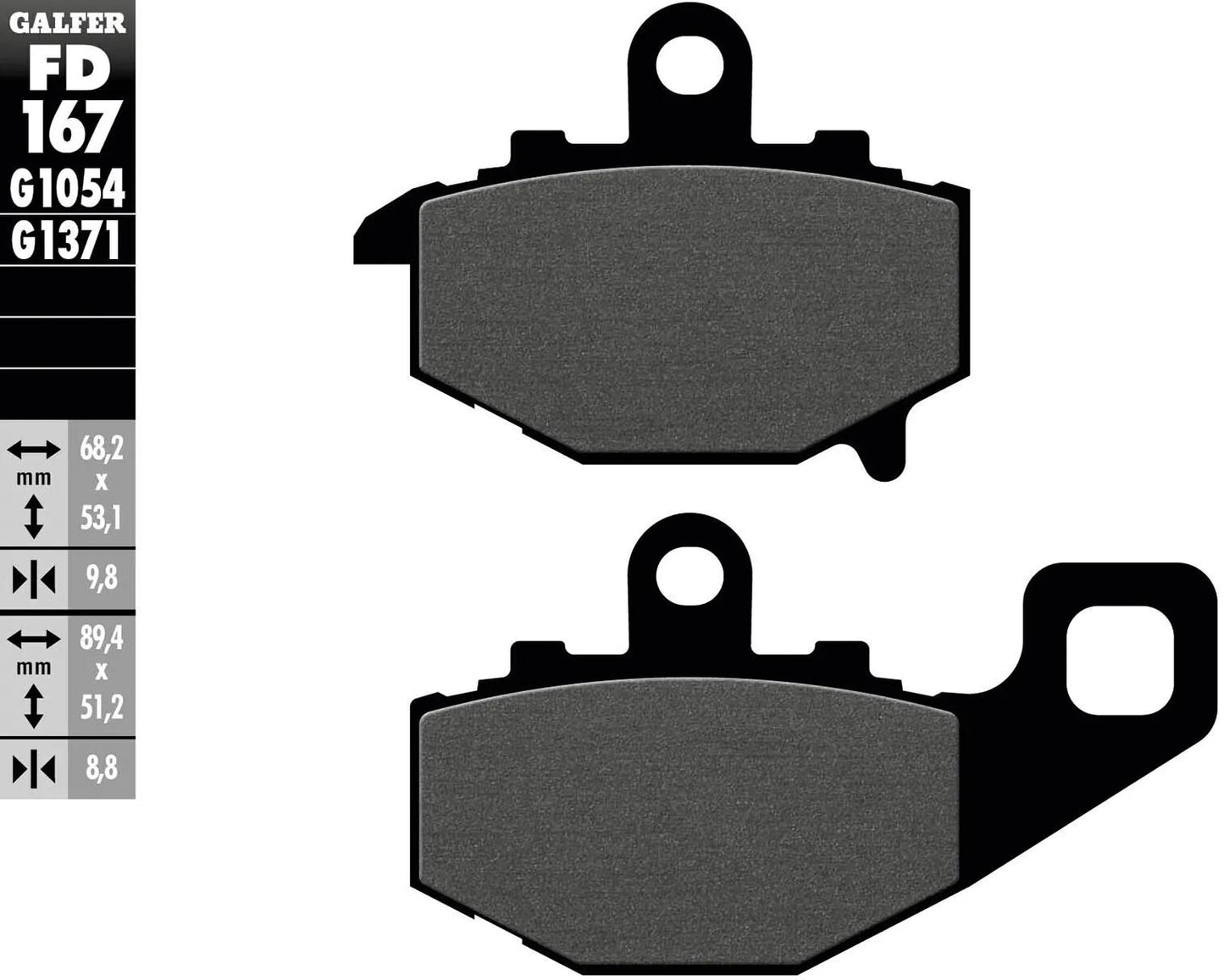 Galfer remblokken fd167 brake pad fd167 g1054 organic