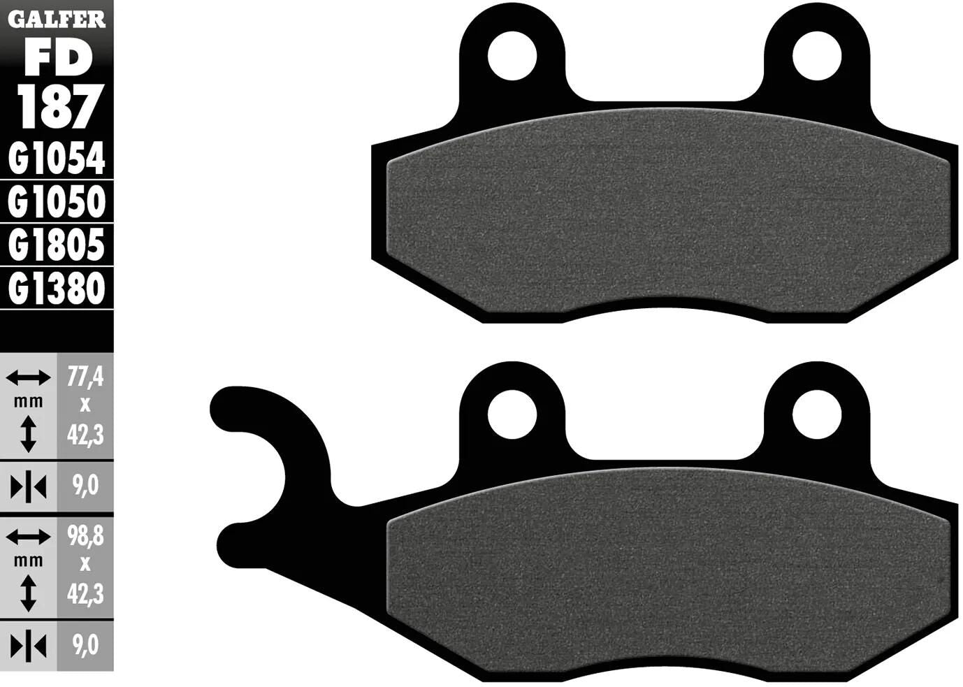 Galfer remblokken fd187 brake pad fd187 g1054 organic