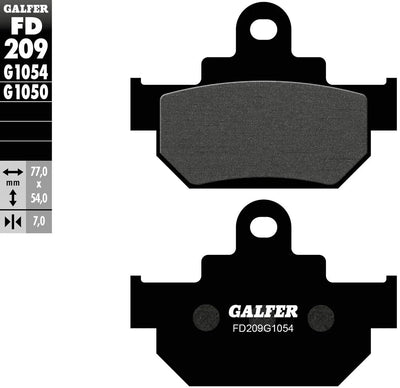 Pastiglie dei freni Galfer fd209, pastiglia dei freni fd209 g1054 organica standard