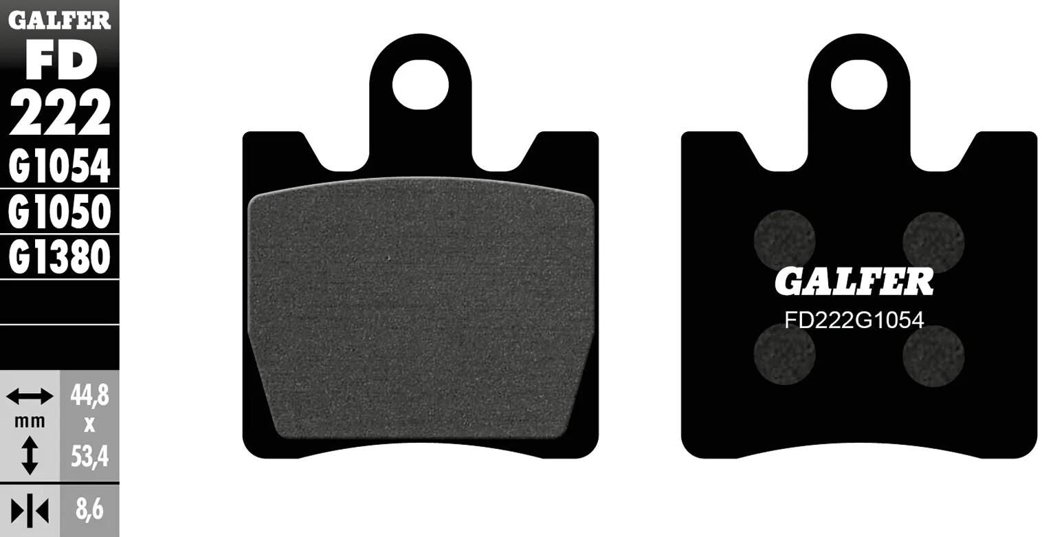 Galfer remblokken fd222 brake pad fd222 g1054 organic standard