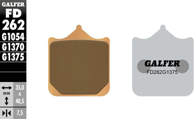 Galfer brake pads fd262 brake pad fd262 g1375 sint. metal st. sp.