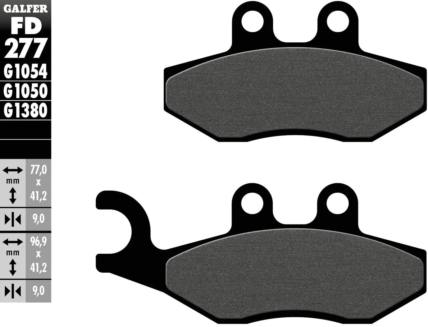 Galfer remblokken fd277 brake pad fd277 g1054 organic standard
