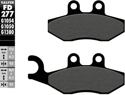 Galfer brake pads FD277 brake pad FD277 G1054 organic standard