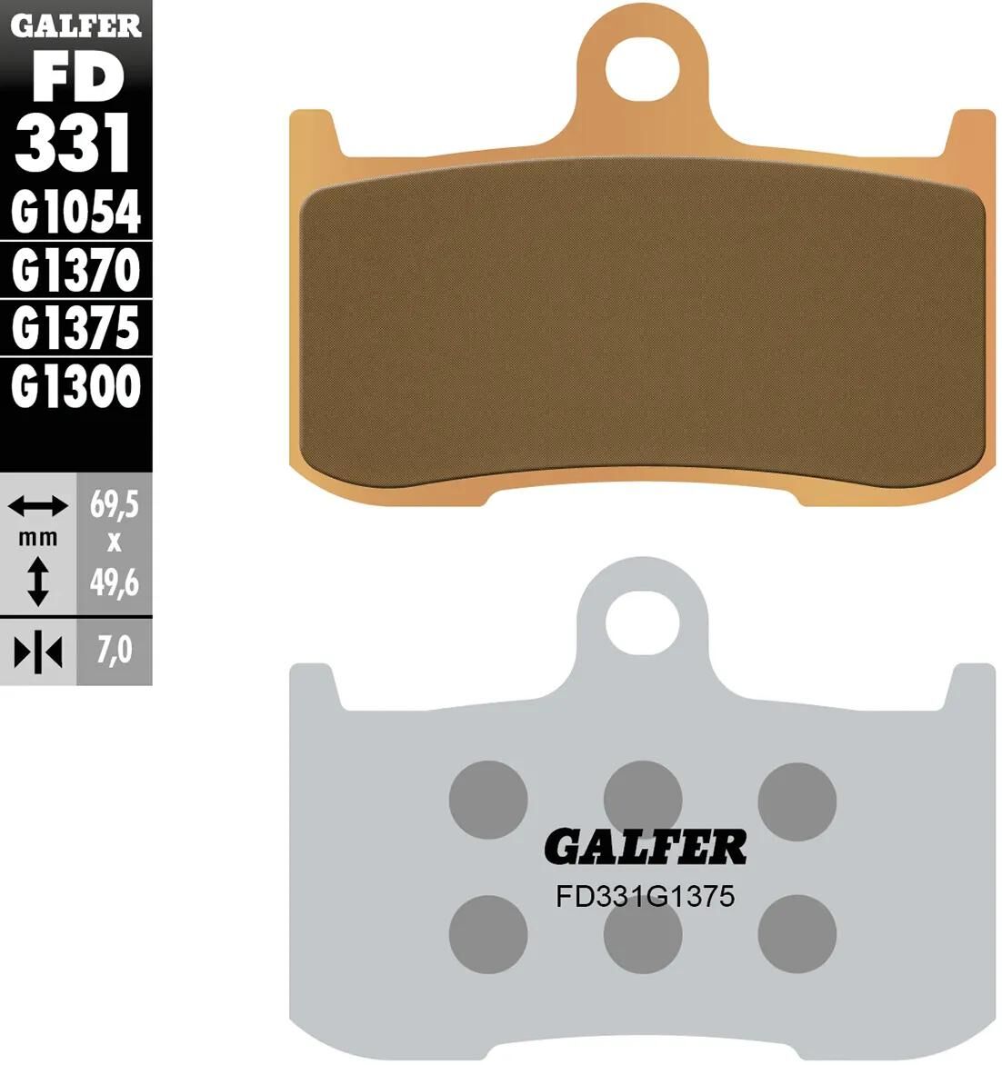 Galfer remblokken fd331 brake pad fd331 g1375 sint.metal str. sp.