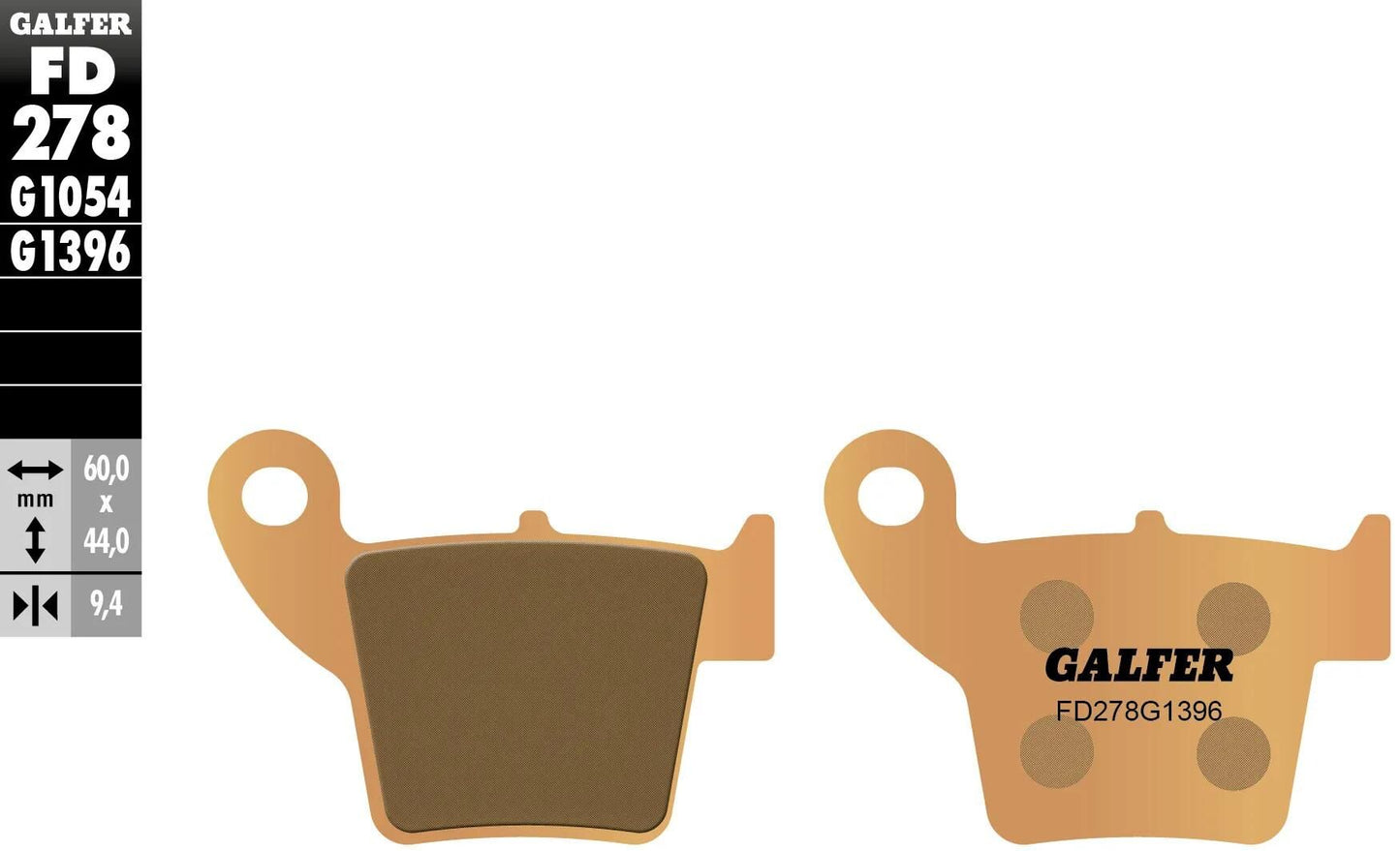 Galfer remblokken fd278 brake pad fd278 g1396 sint.metal offroad