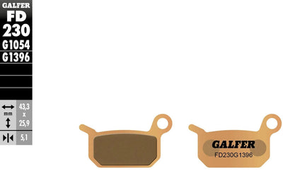 Pastiglie freno Galfer fd230 pastiglia freno fd320 g1396 sint. metallo fuoristrada